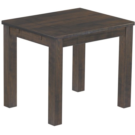 Esstisch 90x73 Rio Classico Granitgrau massiver Pinien Holztisch - vorgerichtet für Ansteckplatten - Tisch ausziehbar