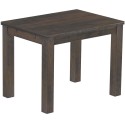 Esstisch 100x73 Rio Classico Granitgrau massiver Pinien Holztisch - vorgerichtet für Ansteckplatten - Tisch ausziehbar