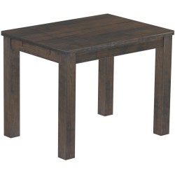 Esstisch 100x73 Rio Classico Granitgrau massiver Pinien Holztisch - vorgerichtet für Ansteckplatten - Tisch ausziehbar