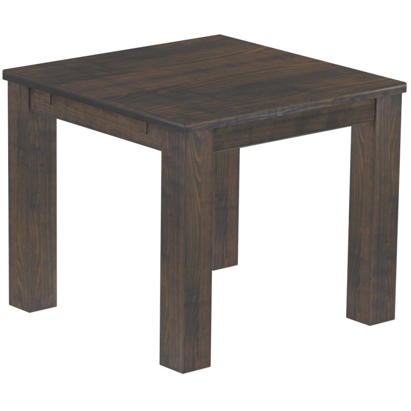 Esstisch 90x90 Rio Classico Granitgrau massiver Pinien Holztisch - vorgerichtet für Ansteckplatten - Tisch ausziehbar