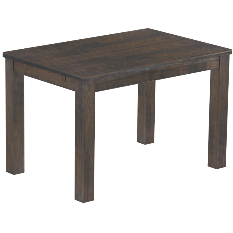 Esstisch 120x80 Rio Classico Granitgrau massiver Pinien Holztisch - vorgerichtet für Ansteckplatten - Tisch ausziehbar