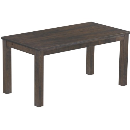 Esstisch 160x80 Rio Classico Granitgrau massiver Pinien Holztisch - vorgerichtet für Ansteckplatten - Tisch ausziehbar