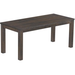 Esstisch 180x80 Rio Classico Granitgrau massiver Pinien Holztisch - vorgerichtet für Ansteckplatten - Tisch ausziehbar