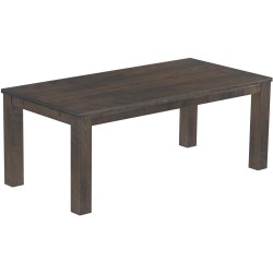 Esstisch 200x100 Rio Classico Granitgrau massiver Pinien Holztisch - vorgerichtet für Ansteckplatten - Tisch ausziehbar