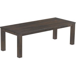 Esstisch 240x100 Rio Classico Granitgrau massiver Pinien Holztisch - vorgerichtet für Ansteckplatten - Tisch ausziehbar