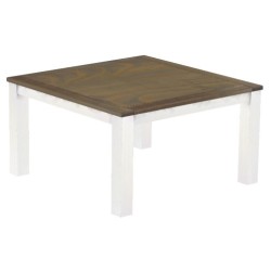 Esstisch 140x140 Rio Classico Graphitgrau Weiss massiver Pinien Holztisch - Tischplatte mit Sperrholzeinlage