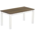 Esstisch 160x80 Rio Classico Graphitgrau Weiss massiver Pinien Holztisch - vorgerichtet für Ansteckplatten - Tisch ausziehbar