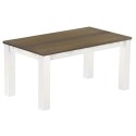 Esstisch 160x90 Rio Classico Graphitgrau Weiss massiver Pinien Holztisch - vorgerichtet für Ansteckplatten - Tisch ausziehbar