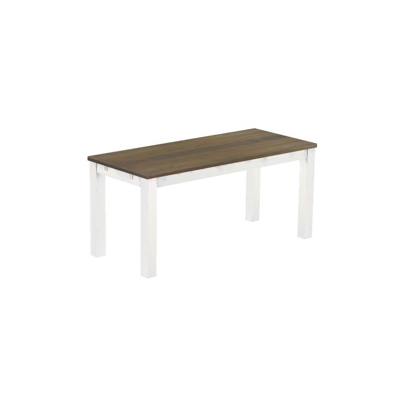 Esstisch 170x73 Rio Classico Graphitgrau Weiss massiver Pinien Holztisch - vorgerichtet für Ansteckplatten - Tisch ausziehbar