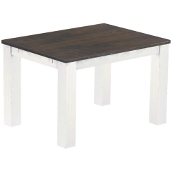 Esstisch 120x90 Rio Classico Granitgrau Weiss massiver Pinien Holztisch - vorgerichtet für Ansteckplatten - Tisch ausziehbar