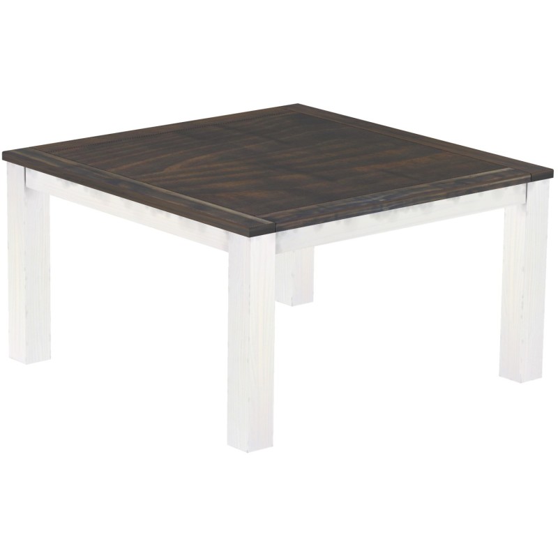 Esstisch 140x140 Rio Classico Granitgrau Weiss massiver Pinien Holztisch - Tischplatte mit Sperrholzeinlage