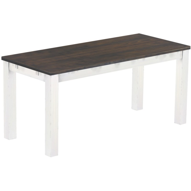 Esstisch 170x73 Rio Classico Granitgrau Weiss massiver Pinien Holztisch - vorgerichtet für Ansteckplatten - Tisch ausziehbar