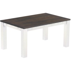 Esstisch 160x100 Rio Classico Granitgrau Weiss massiver Pinien Holztisch - vorgerichtet für Ansteckplatten - Tisch ausziehbar