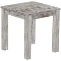 Esstisch 73x73 Rio Classico Shabby Nussbaum massiver Pinien Holztisch - vorgerichtet für Ansteckplatten - Tisch ausziehbar