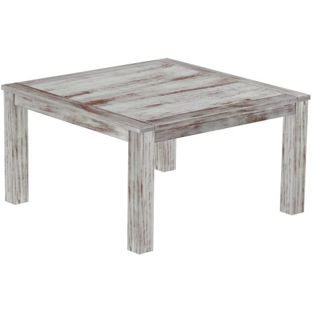 Esstisch 140x140 Rio Classico Shabby Nussbaum massiver Pinien Holztisch - Tischplatte mit Sperrholzeinlage
