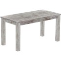 Esstisch 150x73 Rio Classico Shabby Nussbaum massiver Pinien Holztisch - vorgerichtet für Ansteckplatten - Tisch ausziehbar