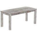 Esstisch 170x73 Rio Classico Shabby Nussbaum massiver Pinien Holztisch - vorgerichtet für Ansteckplatten - Tisch ausziehbar