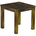 Esstisch 80x80 Rio Classico Goldmix massiver Pinien Holztisch - vorgerichtet für Ansteckplatten - Tisch ausziehbar
