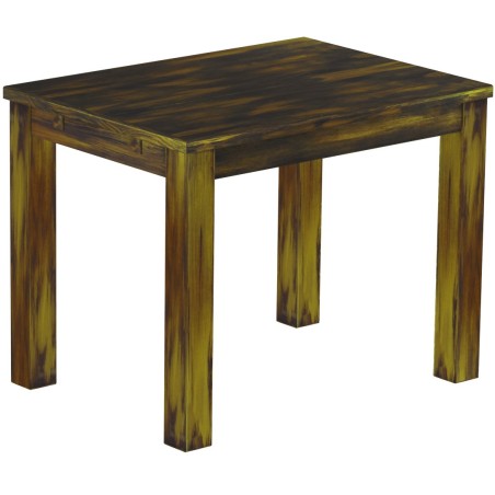 Esstisch 100x73 Rio Classico Goldmix massiver Pinien Holztisch - vorgerichtet für Ansteckplatten - Tisch ausziehbar