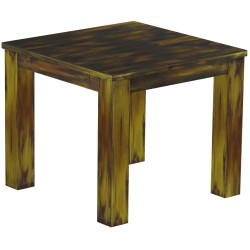 Esstisch 90x90 Rio Classico Goldmix massiver Pinien Holztisch - vorgerichtet für Ansteckplatten - Tisch ausziehbar