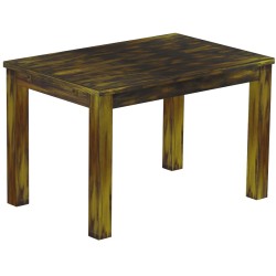 Esstisch 120x80 Rio Classico Goldmix massiver Pinien Holztisch - vorgerichtet für Ansteckplatten - Tisch ausziehbar