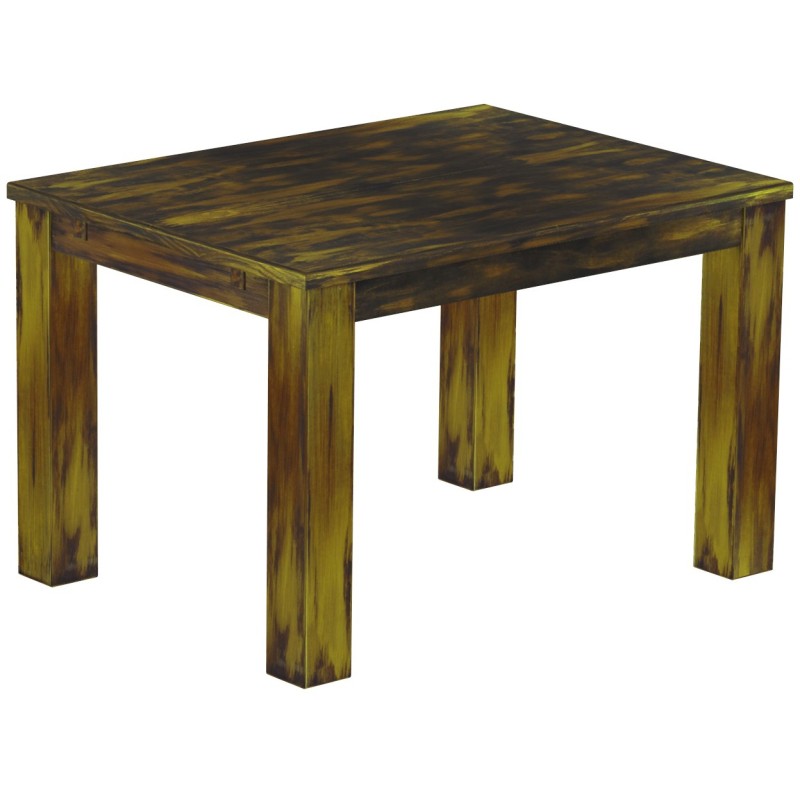 Esstisch 120x90 Rio Classico Goldmix massiver Pinien Holztisch - vorgerichtet für Ansteckplatten - Tisch ausziehbar