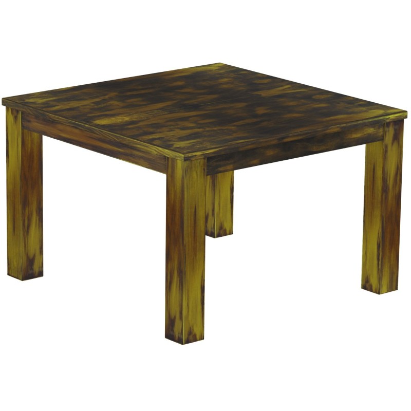 Esstisch 120x120 Rio Classico Goldmix massiver Pinien Holztisch - vorgerichtet für Ansteckplatten - Tisch ausziehbar