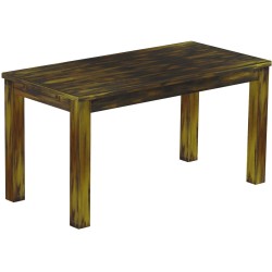 Esstisch 150x73 Rio Classico Goldmix massiver Pinien Holztisch - vorgerichtet für Ansteckplatten - Tisch ausziehbar