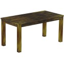 Esstisch 160x80 Rio Classico Goldmix massiver Pinien Holztisch - vorgerichtet für Ansteckplatten - Tisch ausziehbar