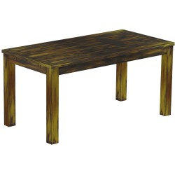 Esstisch 160x80 Rio Classico Goldmix massiver Pinien Holztisch - vorgerichtet für Ansteckplatten - Tisch ausziehbar