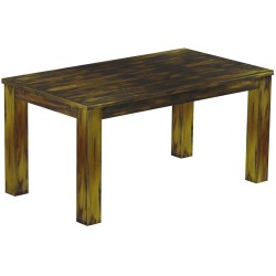 Esstisch 160x90 Rio Classico Goldmix massiver Pinien Holztisch - vorgerichtet für Ansteckplatten - Tisch ausziehbar