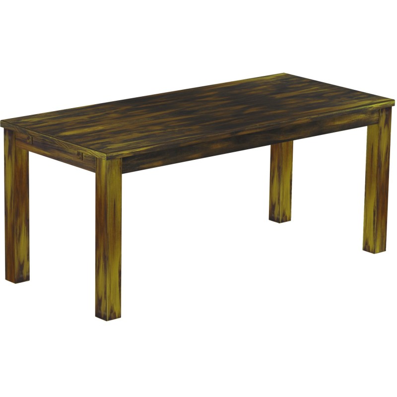 Esstisch 180x80 Rio Classico Goldmix massiver Pinien Holztisch - vorgerichtet für Ansteckplatten - Tisch ausziehbar