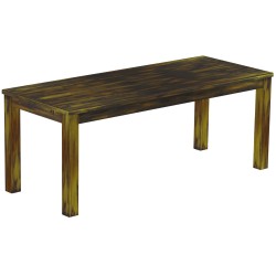 Esstisch 200x80 Rio Classico Goldmix massiver Pinien Holztisch - vorgerichtet für Ansteckplatten - Tisch ausziehbar