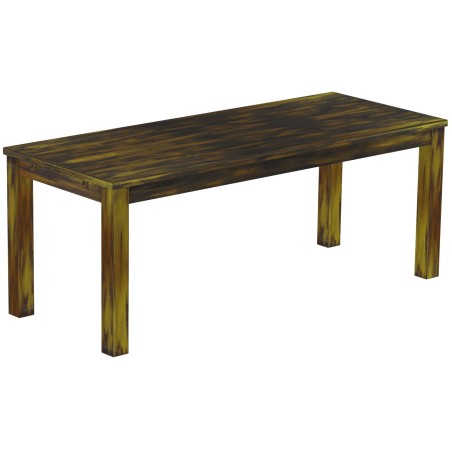 Esstisch 200x80 Rio Classico Goldmix massiver Pinien Holztisch - vorgerichtet für Ansteckplatten - Tisch ausziehbar