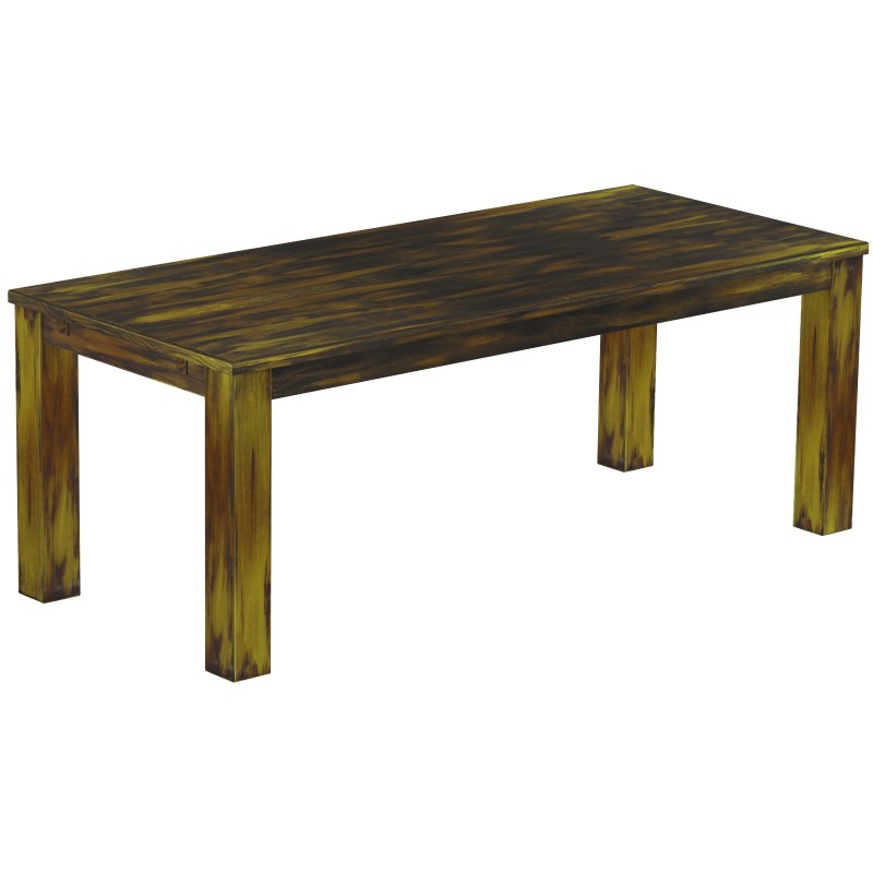 Esstisch 208x90 Rio Classico Goldmix massiver Pinien Holztisch - vorgerichtet für Ansteckplatten - Tisch ausziehbar