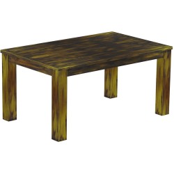 Esstisch 160x100 Rio Classico Goldmix massiver Pinien Holztisch - vorgerichtet für Ansteckplatten - Tisch ausziehbar