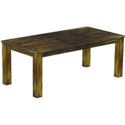 Esstisch 200x100 Rio Classico Goldmix massiver Pinien Holztisch - vorgerichtet für Ansteckplatten - Tisch ausziehbar