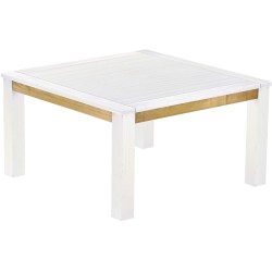 Esstisch 140x140 Rio Classico Snow Brasil massiver Pinien Holztisch - Tischplatte mit Sperrholzeinlage