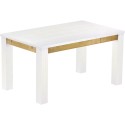 Esstisch 150x90 Rio Classico Snow Brasil massiver Pinien Holztisch - vorgerichtet für Ansteckplatten - Tisch ausziehbar