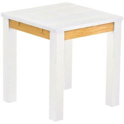 Esstisch 73x73 Rio Classico Snow Honig massiver Pinien Holztisch - vorgerichtet für Ansteckplatten - Tisch ausziehbar