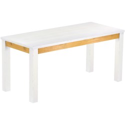 Esstisch 170x73 Rio Classico Snow Honig massiver Pinien Holztisch - vorgerichtet für Ansteckplatten - Tisch ausziehbar