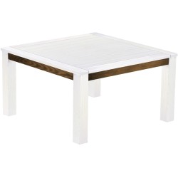Esstisch 140x140 Rio Classico Snow Eiche massiver Pinien Holztisch - Tischplatte mit Sperrholzeinlage