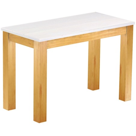 Esstisch 115x56 Rio Classico Honig Platte weiss massiver Pinien Holztisch