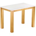 Esstisch 150x90 Rio Classico Honig Platte weiss massiver Pinien Holztisch - vorgerichtet für Ansteckplatten - Tisch ausziehbar