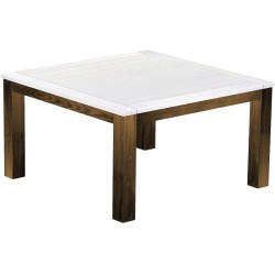 Esstisch 140x140 Rio Classico Eiche Platte weiss massiver Pinien Holztisch - Tischplatte mit Sperrholzeinlage