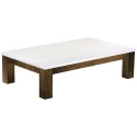 Esstisch 150x90 Rio Classico Eiche Platte weiss massiver Pinien Holztisch - vorgerichtet für Ansteckplatten - Tisch ausziehbar