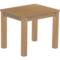 Esstisch 90x73 Rio Classico Eiche natur massiver Pinien Holztisch - vorgerichtet für Ansteckplatten - Tisch ausziehbar