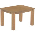 Esstisch 120x90 Rio Classico Eiche natur massiver Pinien Holztisch - vorgerichtet für Ansteckplatten - Tisch ausziehbar