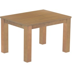 Esstisch 120x90 Rio Classico Eiche natur massiver Pinien Holztisch - vorgerichtet für Ansteckplatten - Tisch ausziehbar