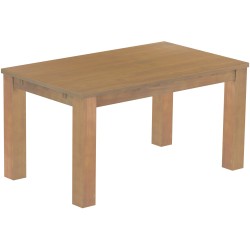 Esstisch 150x90 Rio Classico Eiche natur massiver Pinien Holztisch - vorgerichtet für Ansteckplatten - Tisch ausziehbar